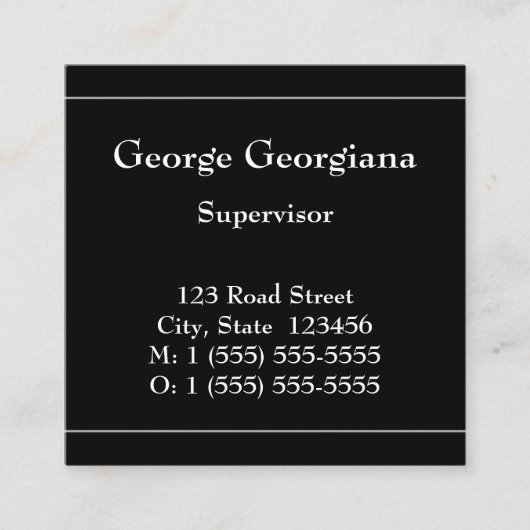 Berufliche Visitenkarte (Vorderseite)