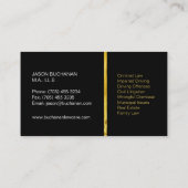 Berufliche Visitenkarte (Rückseite)