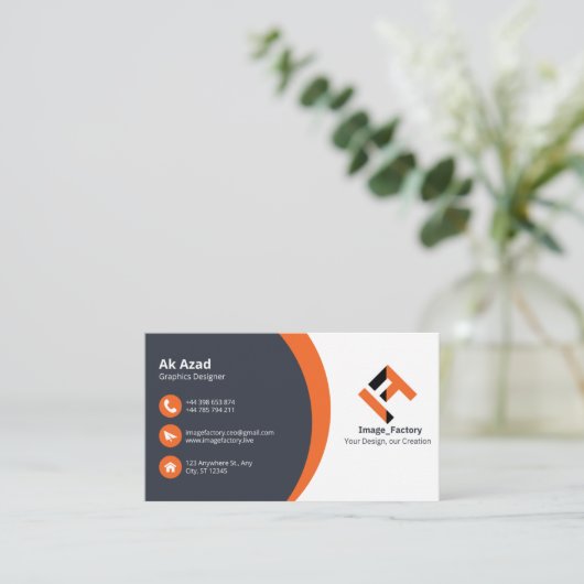 berufliche Visitenkarte (Stehend Vorderseite)