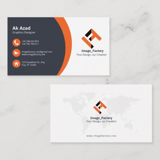 berufliche Visitenkarte (Vorne/Hinten)