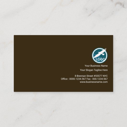 Berufliche Visitenkarte (Rückseite)