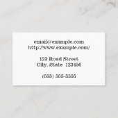 Berufliche Visitenkarte (Rückseite)