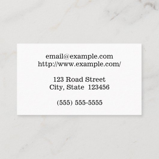 Berufliche Visitenkarte (Rückseite)