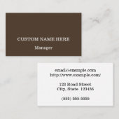 Berufliche Visitenkarte (Vorne/Hinten)