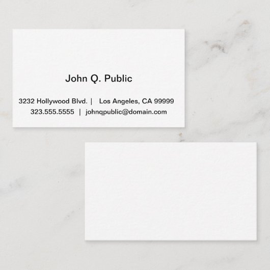 Berufliche Visitenkarte (Vorne/Hinten)