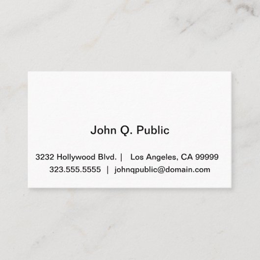 Berufliche Visitenkarte (Vorderseite)