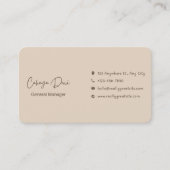 Berufliche Visitenkarte (Vorderseite)