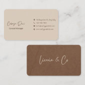 Berufliche Visitenkarte (Vorne/Hinten)