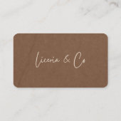 Berufliche Visitenkarte (Rückseite)