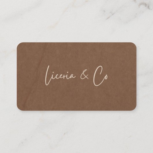 Berufliche Visitenkarte (Rückseite)