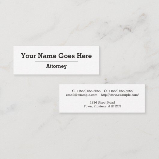 Berufliche Visitenkarte (Vorne/Hinten)