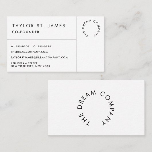 Berufliche Visitenkarte (Vorne/Hinten)