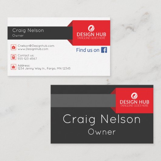 Berufliche Visitenkarte (Vorne/Hinten)