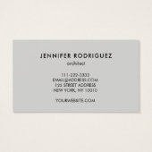 berufliche Visitenkarte aus Minimalistischem Silbe (Rückseite)