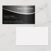 Berufliche Visitenkarte aus schwarzem Edelstahl (Vorne/Hinten)