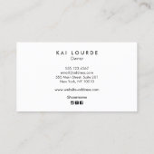 Berufliche Visitenkarte aus weißem Marmor (Rückseite)