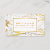 Berufliche Visitenkarte aus weißem und goldfarbene (Vorderseite)