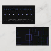 BERUFLICHE Visitenkarte BLAU SQUARS (Vorne/Hinten)