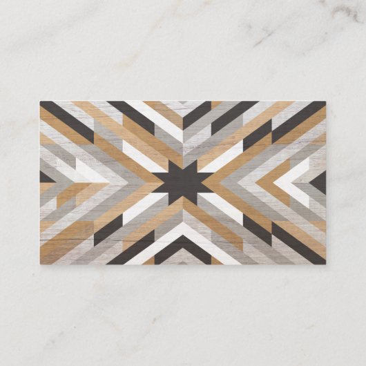 Berufliche Visitenkarte der Holzplatte (Rückseite)