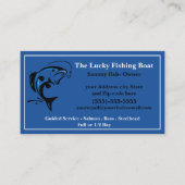 Berufliche Visitenkarte des Fischereiführers (Vorderseite)