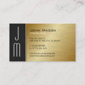 Berufliche Visitenkarte für Black Brushed Gold (Vorderseite)