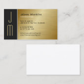 Berufliche Visitenkarte für Black Brushed Gold (Vorne/Hinten)