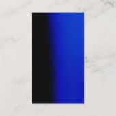 Berufliche Visitenkarte für Blue Black Monogram (Rückseite)