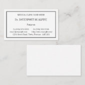 Berufliche Visitenkarte für das klassische Gesundh (Vorne/Hinten)