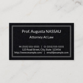 Berufliche Visitenkarte für das klassische Recht