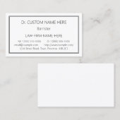 Berufliche Visitenkarte für das traditionelle Rech (Vorne/Hinten)