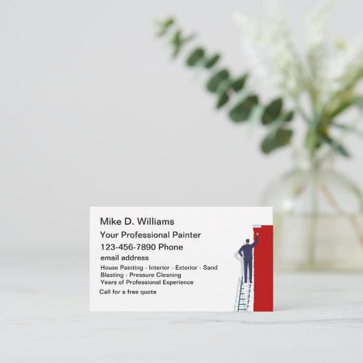 Berufliche Visitenkarte für die Malerei (Stehend Vorderseite)