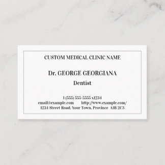 Berufliche Visitenkarte für die Vintage Gesundheit