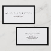 Berufliche Visitenkarte für die weiße schwarze Gre (Vorne/Hinten)