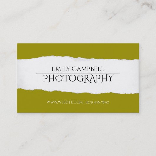 Berufliche Visitenkarte für Fotografen (Vorderseite)