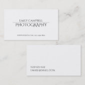 Berufliche Visitenkarte für Fotografen (Vorne/Hinten)