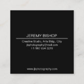 Berufliche Visitenkarte für Fotografen (Rückseite)