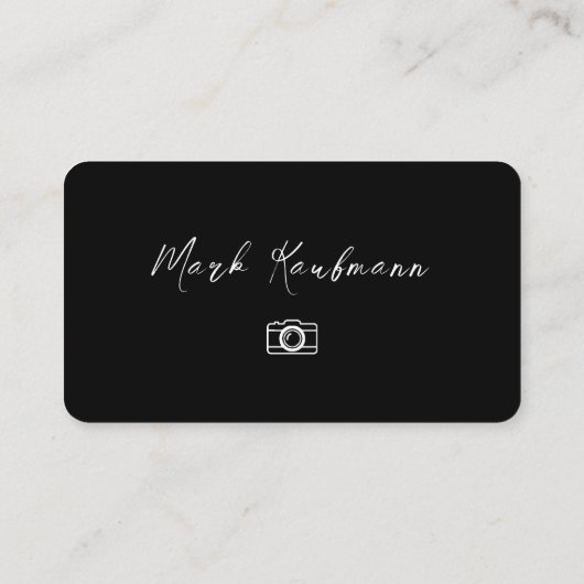 Berufliche Visitenkarte für Fotokamera-Linsen (Rückseite)
