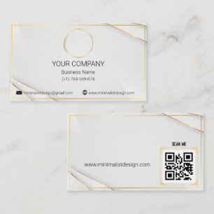 Berufliche Visitenkarte für goldenes Design QR Cod
