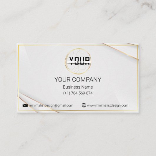 Berufliche Visitenkarte für goldenes Design QR Cod (Vorderseite)