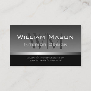 Berufliche Visitenkarte für Grau und Silber Streif