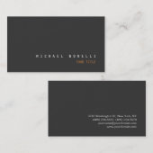 Berufliche Visitenkarte für moderne Graufarben (Vorne/Hinten)