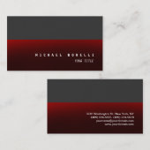 Berufliche Visitenkarte für Red Gray Aesthetic (Vorne/Hinten)