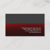 Berufliche Visitenkarte für Red Gray Aesthetic (Rückseite)