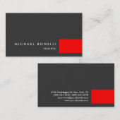 Berufliche Visitenkarte für Red Gray Aesthetic (Vorne/Hinten)