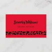 Berufliche Visitenkarte für Red Leopard (Vorderseite)