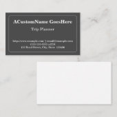 Berufliche Visitenkarte für Reiseplaner (Vorne/Hinten)