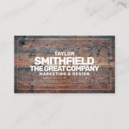 Berufliche Visitenkarte für rustikales Holz