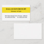 Berufliche Visitenkarte für schlichtes Recht (Vorne/Hinten)