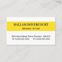 Berufliche Visitenkarte für schlichtes Recht