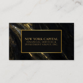Berufliche Visitenkarte für Schwarz-Gold-Marmor